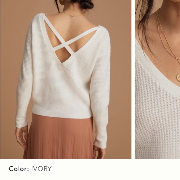 Anthropologie Sweaters - Anthropologie cross-back sweater